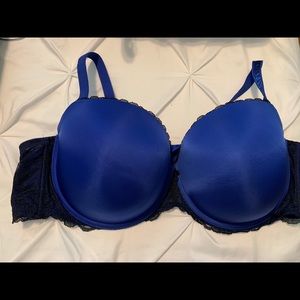 Torrid blue & black bra 48DDD w/panty 5X
